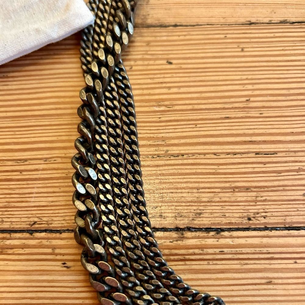 Madewell crystal, curb chain asymmetrical necklace. - Picture 7 of 10